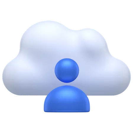 Usuario de la nube  3D Icon