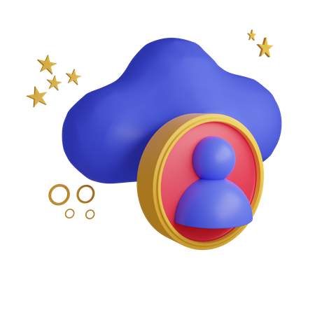 Usuario de la nube  3D Icon