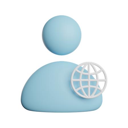 Rede de usuários  3D Icon