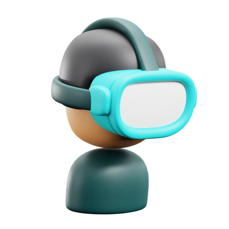 Usuario de realidad virtual  3D Icon