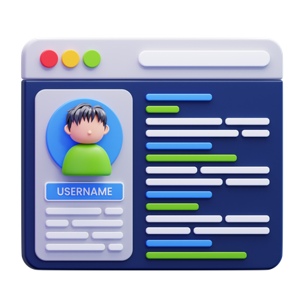 Usuario web  3D Icon