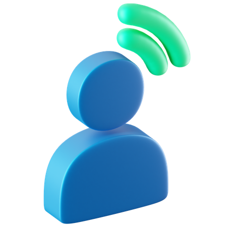 Usuário wi-fi  3D Icon