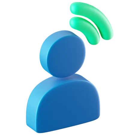 Usuário wi-fi  3D Icon