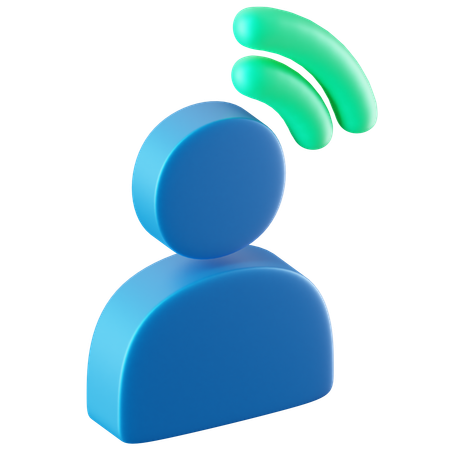 Usuario wifi  3D Icon