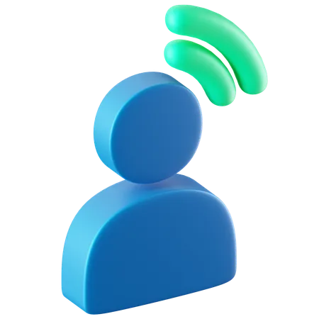 Usuario wifi  3D Icon