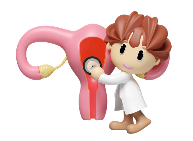 Uterus Checkup  3D Icon