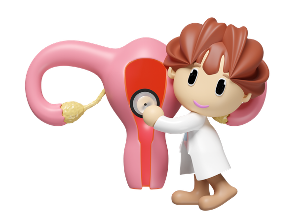 Uterus Checkup  3D Icon