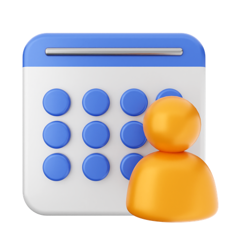 Calendrier utilisateur  3D Icon