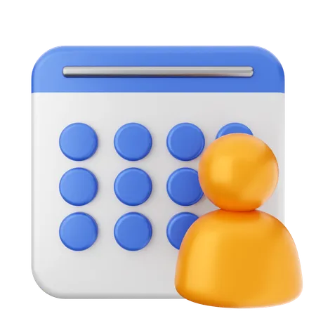 Calendrier utilisateur  3D Icon