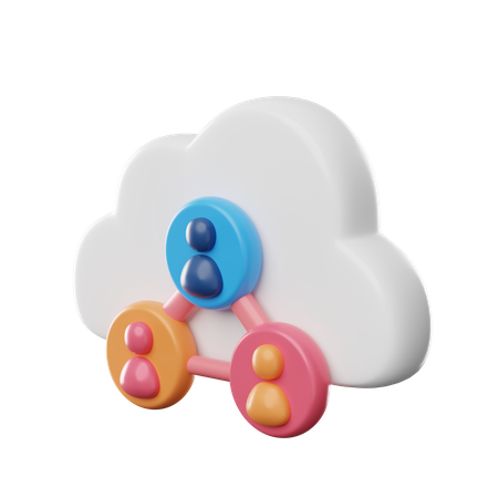 Utilisateur du cloud  3D Icon