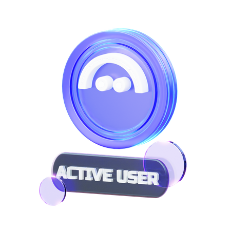 Utilisateur crypto actif  3D Icon