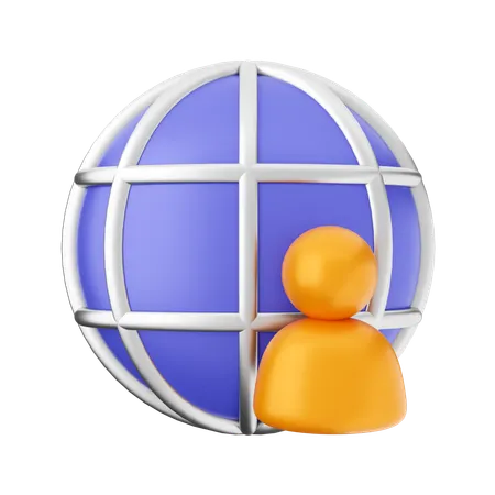 Utilisateur internet  3D Icon