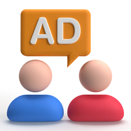 Publicité des utilisateurs  3D Icon