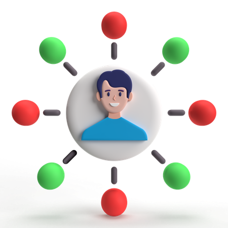 Réseau d'utilisateurs  3D Icon