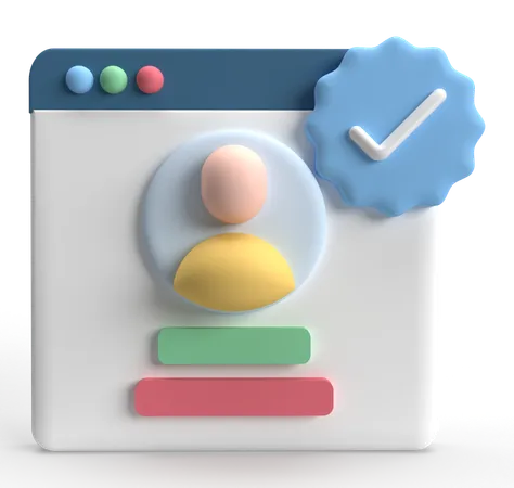 Utilisateur vérifié  3D Icon