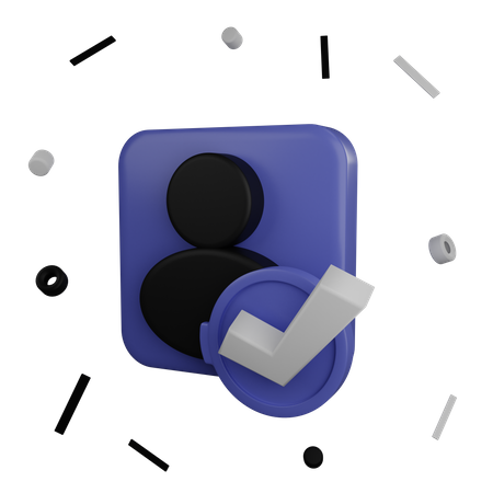 Utilisateur vérifié  3D Icon