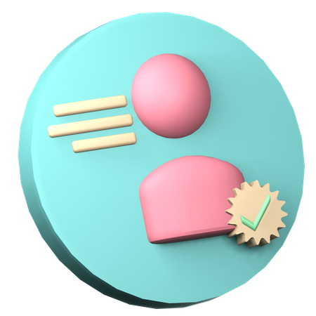 Utilisateur vérifié  3D Icon