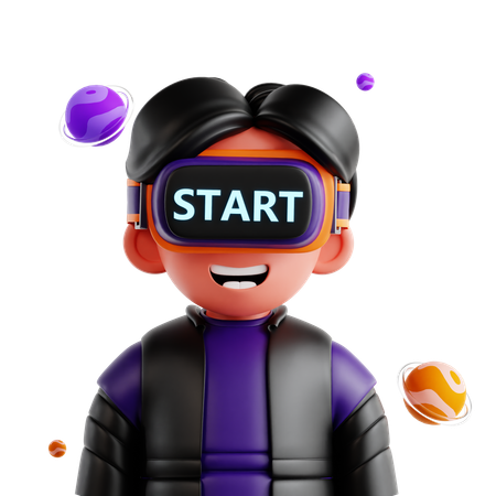 Utilisateur vr  3D Icon