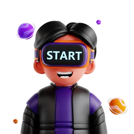 Utilisateur vr  3D Icon