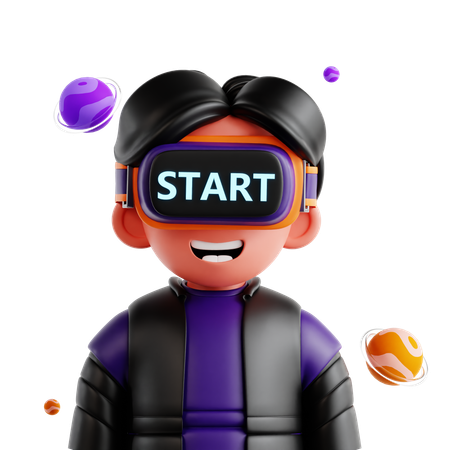 Utilisateur vr  3D Icon