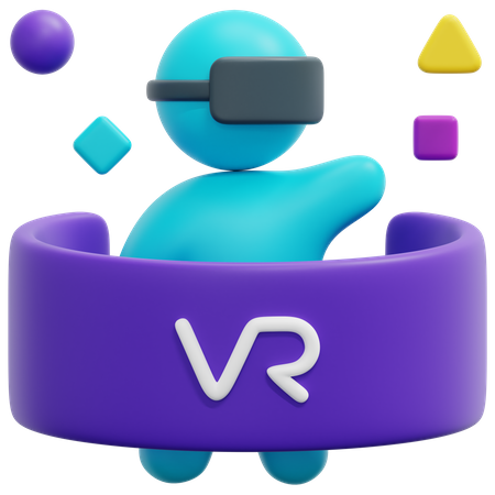 Utilisateur de réalité virtuelle  3D Icon