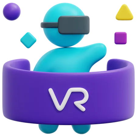 Utilisateur de réalité virtuelle  3D Icon