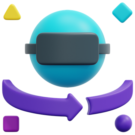 Utilisateur de réalité virtuelle  3D Icon