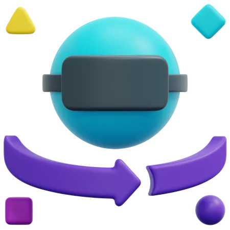 Utilisateur de réalité virtuelle  3D Icon