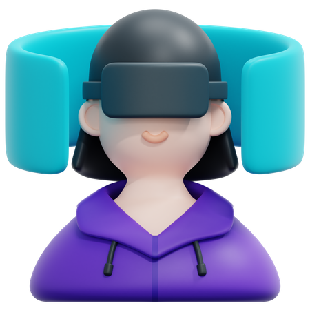 Utilisateur de réalité virtuelle  3D Icon