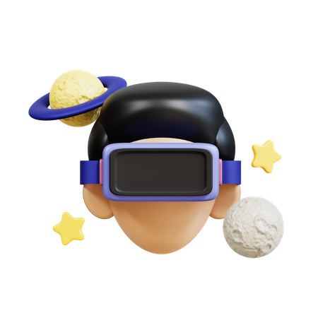 Utilisateur de réalité virtuelle  3D Icon