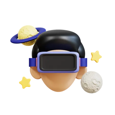 Utilisateur de réalité virtuelle  3D Icon