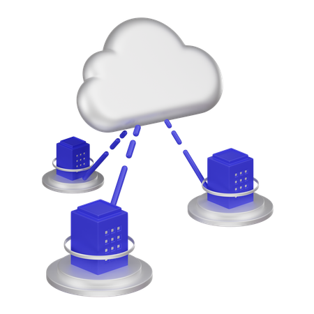 Utilisateurs du cloud  3D Icon