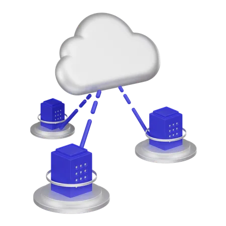 Utilisateurs du cloud  3D Icon