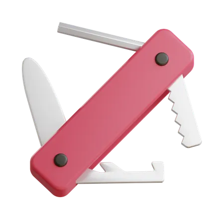 3 D Utility Knife Illustration With Transparent Background 3D Icon