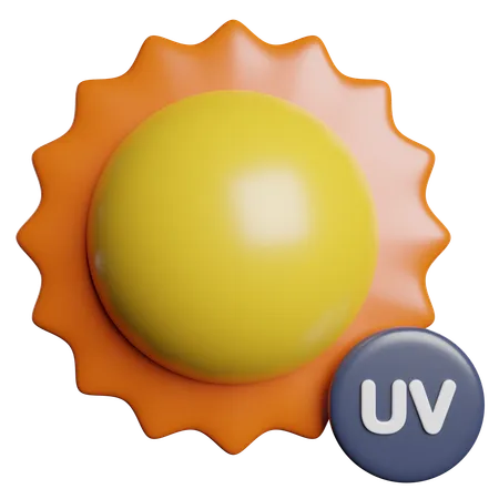 UV Weather Hot Sky 3D Icon