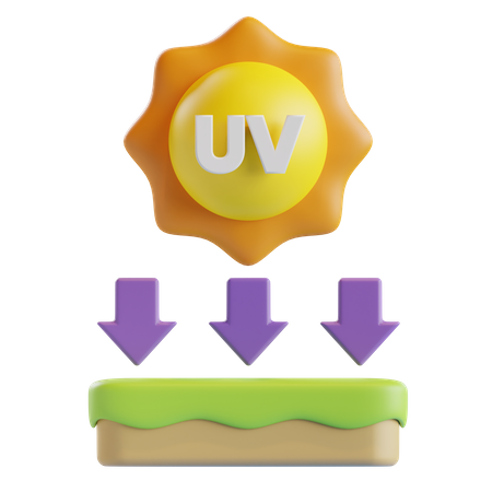 UV Radiation  3D Icon