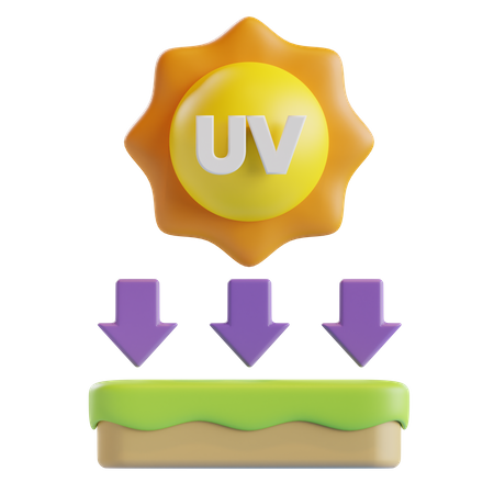 UV Radiation 3D Icon