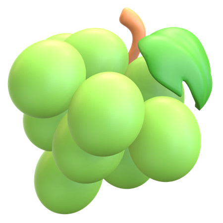 Uva verde  3D Illustration