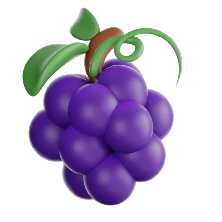 Uvas  3D Icon