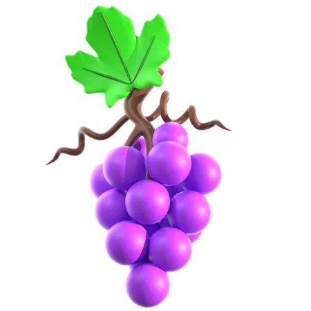 Uvas  3D Icon