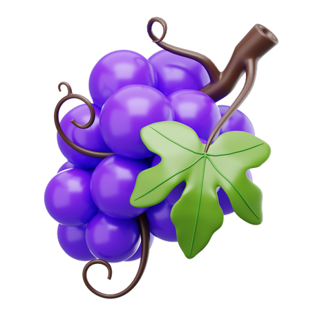 Uvas  3D Icon