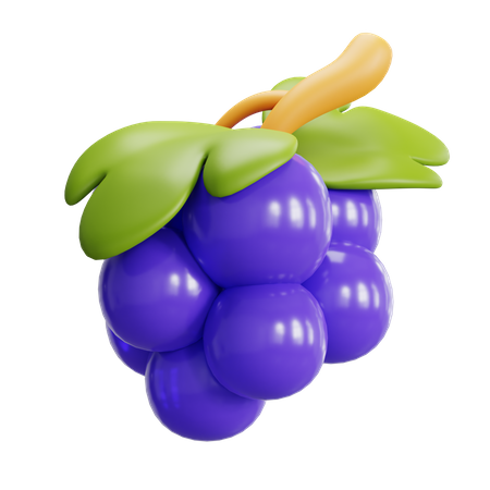 Uvas  3D Icon