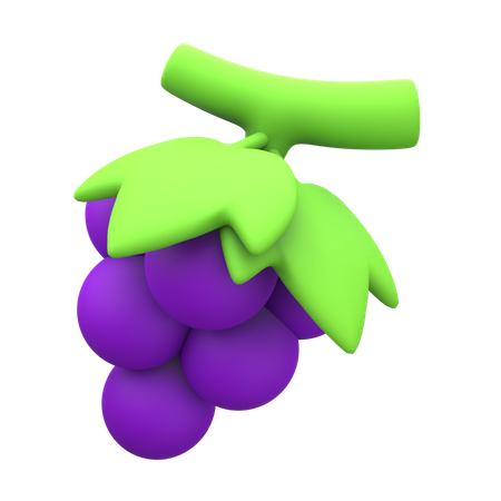 Uvas  3D Icon