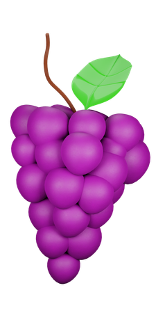 Uvas moradas  3D Icon