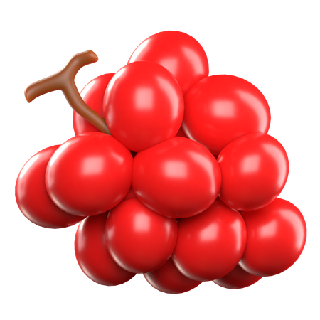 Uvas rojas  3D Icon