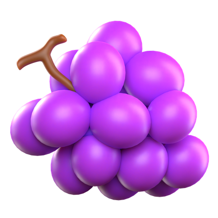 Uvas roxas  3D Icon