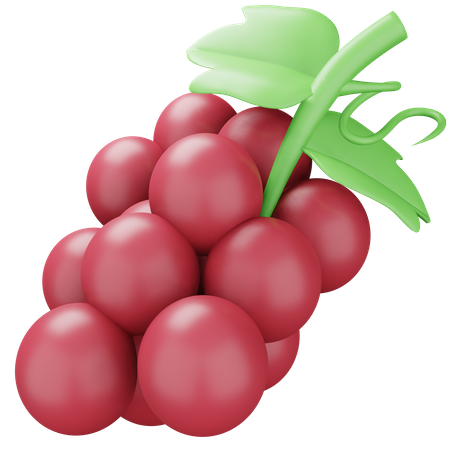 Uvas vermelhas  3D Icon