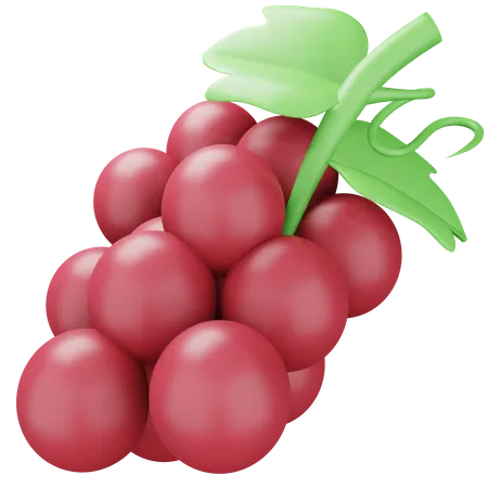 Uvas vermelhas  3D Icon