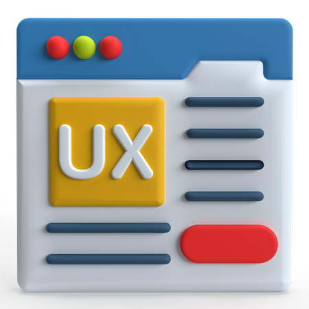 UX Design  3D Icon