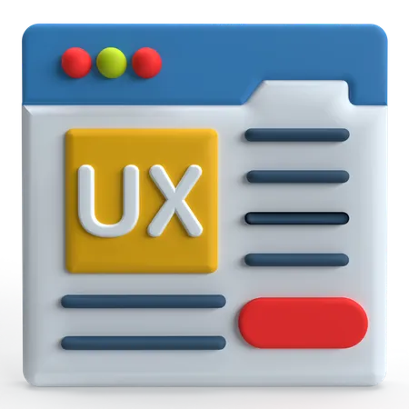 UX Design  3D Icon